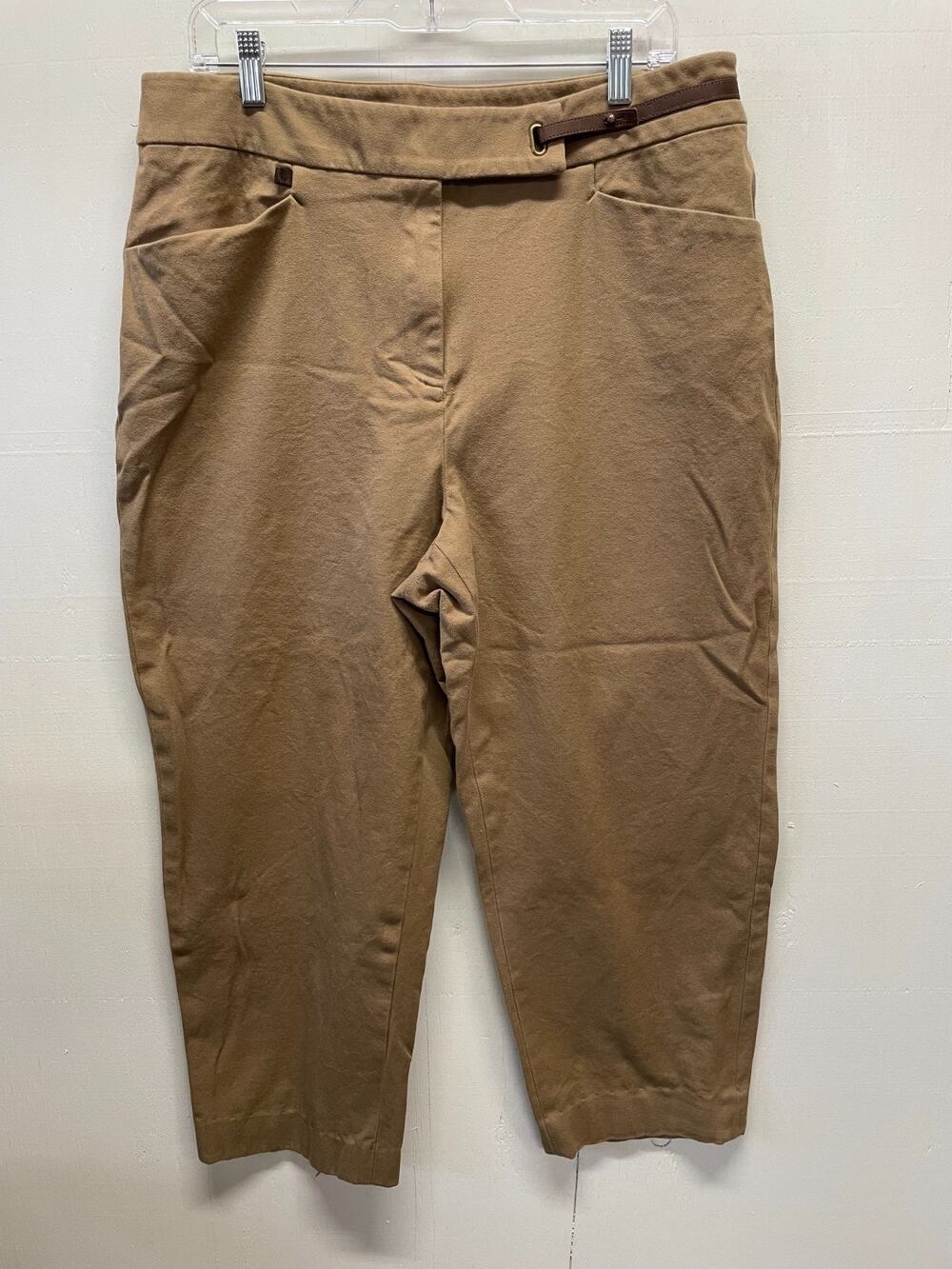 Lauren Ralph Lauren Equestrian-Inspired Cropped Pants Tan Size 16W
